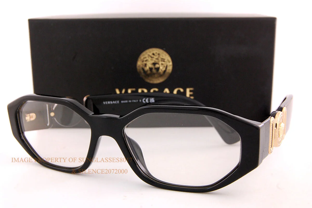Brand New VERSACE Eyeglass Frames 3320U GB1 Black For Men Women Size 56mm