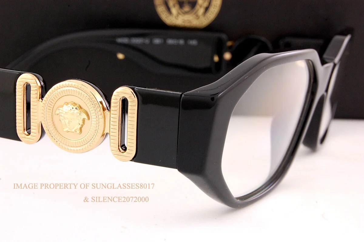 Brand New VERSACE Eyeglass Frames 3320U GB1 Black For Men Women Size 56mm 4