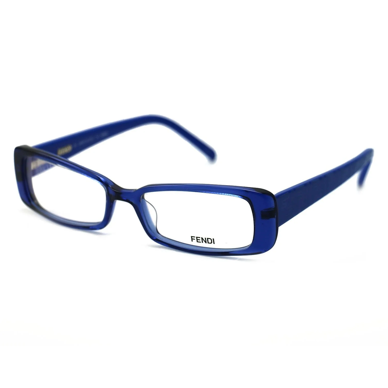 Fendi F906 442 Womens Blue Rectangular Full Rim Eyeglasses Frames 51 x 16 x 135