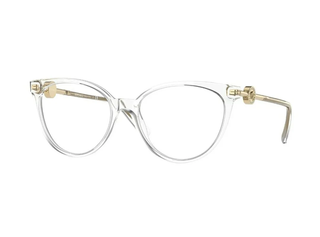 VERSACE VE3298B 148 Crystal Frame 55 mm Demo Lens Women